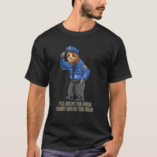 Lustiger Faultier-Polizist-Detektiv-Polizisten T-Shirt