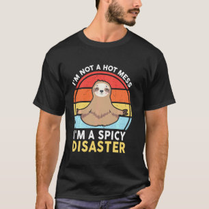 Lustiger Faultier Yoga I Ich Bin Kein Heißes Durch T-Shirt