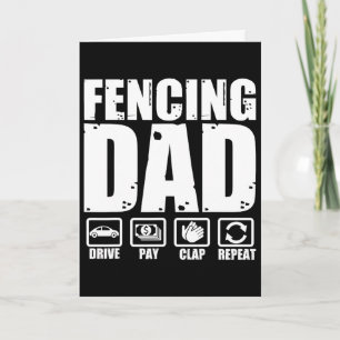 Lustiger Fechtvater Stolz Fencer Vater Humor Vater Karte