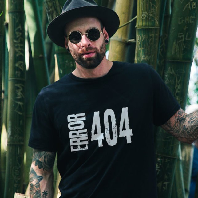 Lustiger Fehler 404 Seite Nicht Gefunden Geek Humo T-Shirt (Von Creator hochgeladen)