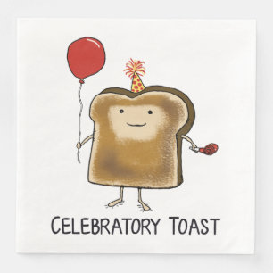 Lustiger feierlicher Toast Serviette