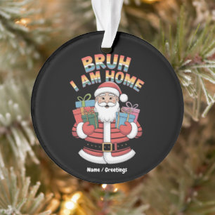 Lustiger Feiertagsgeschenke-Bringer Humor Festlich Ornament