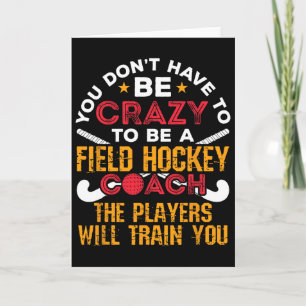 Lustiger Feldhockey-Trainer Karte