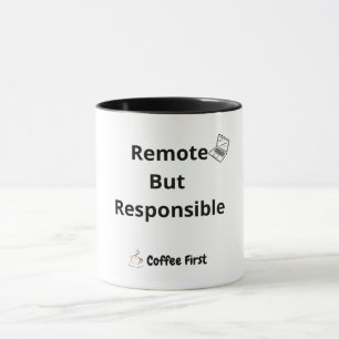 Lustiger Fernarbeitsbecher für Bürokollegen Tasse