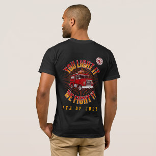 Lustiger Feuerwehrmann 4. Juli T-Shirt