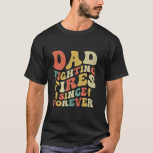 Lustiger Feuerwehrmann Dad Retro Vintage Feuer T T-Shirt