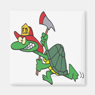 lustiger Feuerwehrmann Feuerwehrmann Schildkröte C Magnet