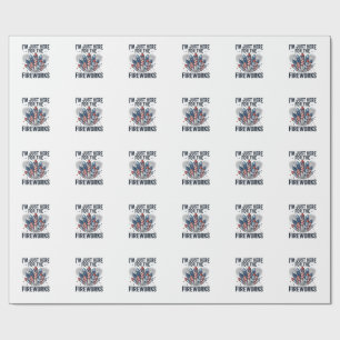 Lustiger Feuerwerk-Liebhaber Vintage-Patriotisches Geschenkpapier