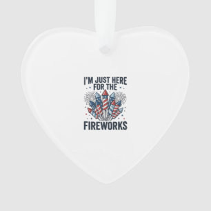 Lustiger Feuerwerk Liebhaber Vintage Patriotisches Ornament