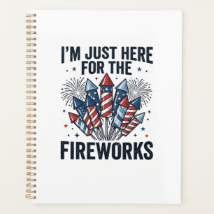 Lustiger Feuerwerk-Liebhaber Vintage-Patriotisches Planer