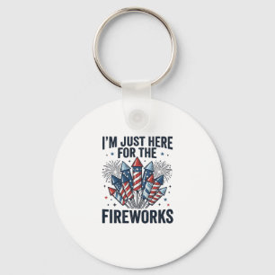 Lustiger Feuerwerk-Liebhaber Vintage-Patriotisches Schlüsselanhänger