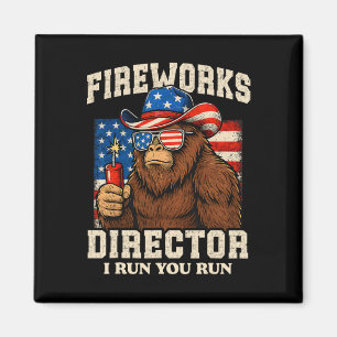 Lustiger Feuerwerksdirektor Bigfoot 4. Juli USA F Magnet