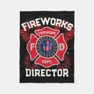 Lustiger Feuerwerksdirektor Boom Squad Sicherheit Fleecedecke