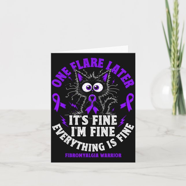 Lustiger Fibromyalgie-Krieger Flares-Tag Karte (Vorderseite)