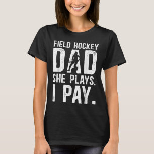Lustiger Field Hockey Vater eines Field Hockey Spi T-Shirt