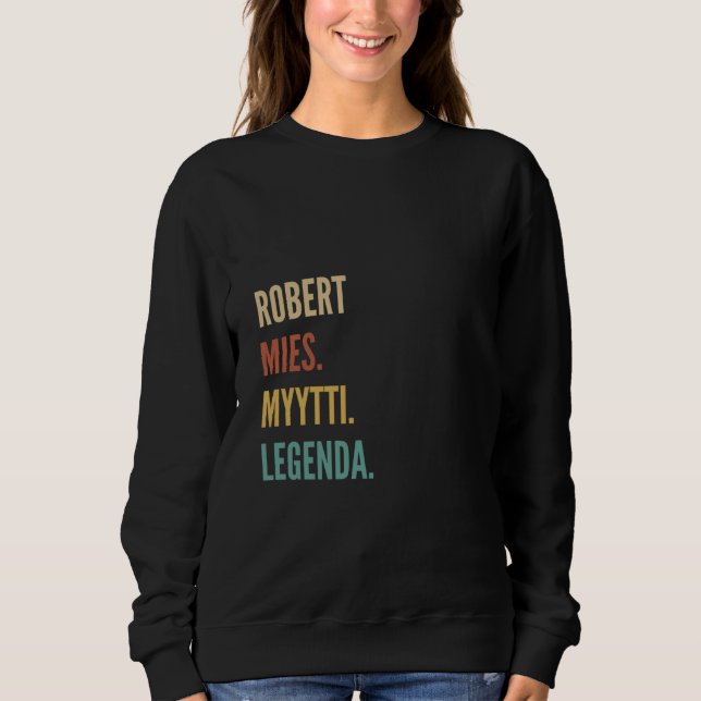 Lustiger finnischer Vorname-Entwurf - Robert Sweatshirt (Vorderseite)