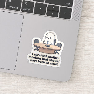 Lustiger Firmen-Geist-Sticker für Meetings Aufkleber