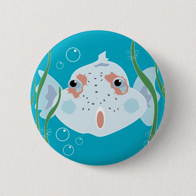 Lustiger Fisch Button (Vorderseite)