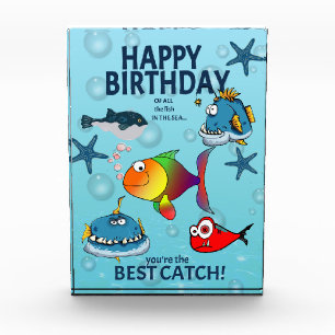 Lustiger Fisch Geburtstag Fotoblock