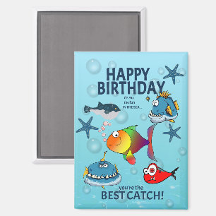 Lustiger Fisch Geburtstag Magnet