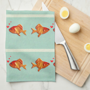 Lustiger Fisch Geschirrtuch