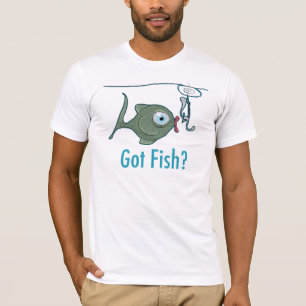 Lustiger Fisch Herren Weißes T-Shirt