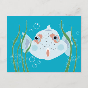 Lustiger Fisch Postkarte