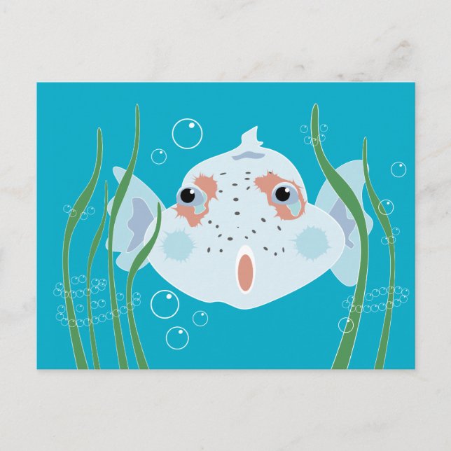 Lustiger Fisch Postkarte (Vorderseite)