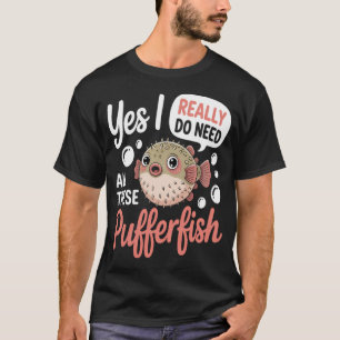 Lustiger Fisch Süßer Kugelfisch T-Shirt
