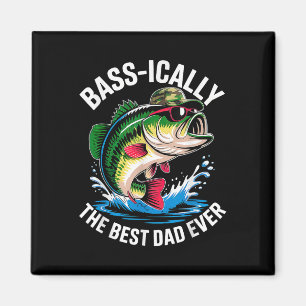 Lustiger Fisch Vater Humor B-isch Der beste Vater Magnet