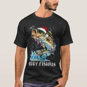 Lustiger Fisch Weihnachten Für Männer Opa Angler T-Shirt