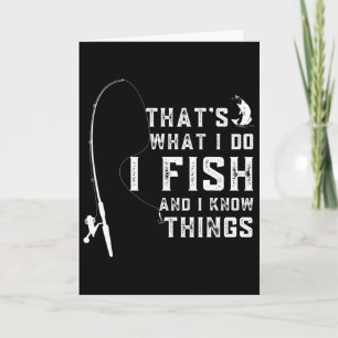 Lustiger Fisch-Zitat Das ist es, was ich tue und i Karte