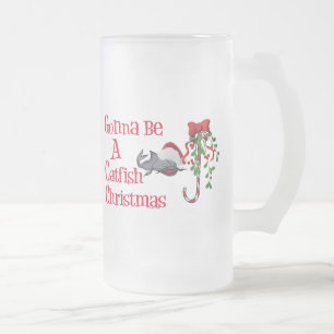 Lustiger Fischen-Tassen-Fischen-Spaß-Fischen-Wels Mattglas Bierglas