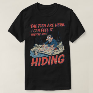 Lustiger Fischer Fische Verstecken Verschwörung  T-Shirt