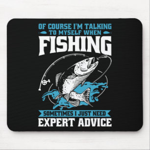 Lustiger Fischer Natürlich Rede Ich Mit Mir Selbst Mousepad