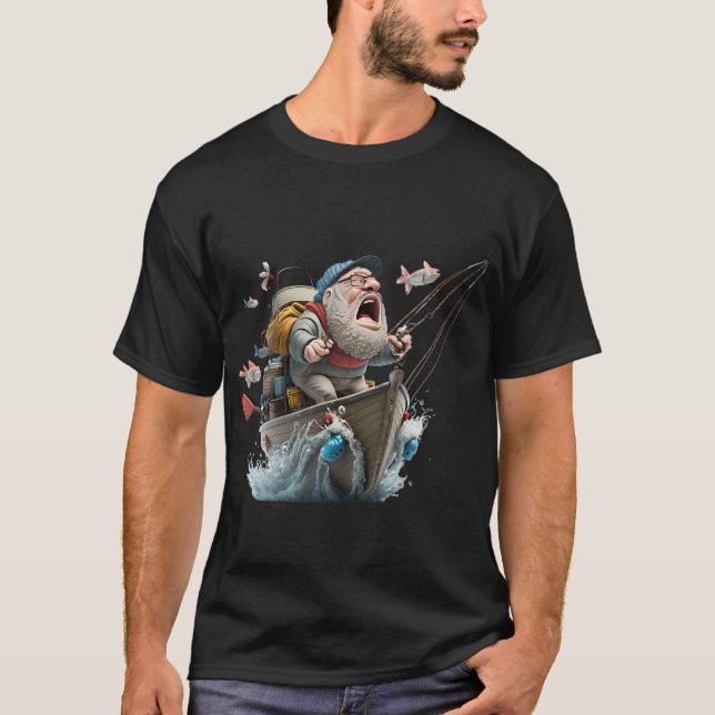 Lustiger Fischer T-Shirt (Vorderseite)