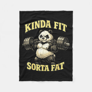 Lustiger Fitness-Panda_ irgendwie fit ziemlich dic Fleecedecke