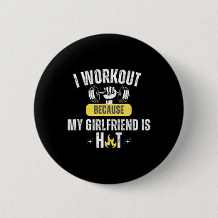 Lustiger Fitnessstudio Ich trainiere, weil meine F Button