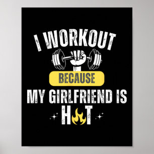 Lustiger Fitnessstudio Ich trainiere, weil meine F Poster