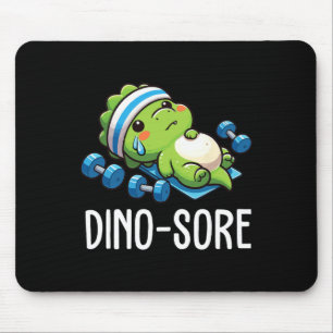 Lustiger Fitnessstudio-Workout-Dinosaurier-Gewicht Mousepad