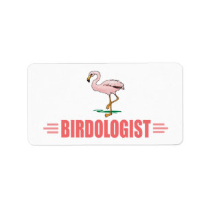 Lustiger Flamingo Adressaufkleber
