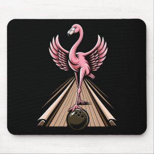 Lustiger Flamingo Bowling Spieler Bowler Kugel Spo Mousepad