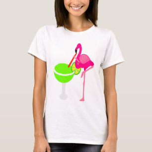 Lustiger Flamingo, der eine Margarita trinkt T-Shirt