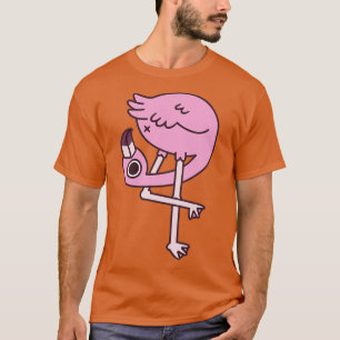 Lustiger Flamingo, der seinen Hintern ansieht T-Shirt