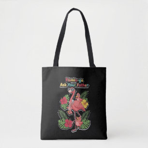 Lustiger Flamingo-Mama Frag Deinen Vater Retro-Tro