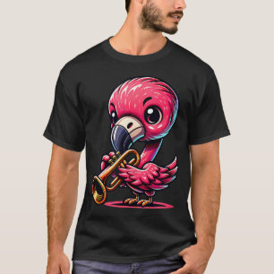 Lustiger Flamingo Spielend T-Shirt