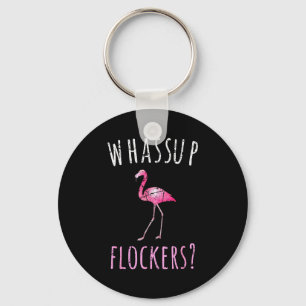 Lustiger Flamingo, was ist los, Herdenvögel, Vogel Schlüsselanhänger