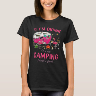 Lustiger Flamingo Wenn ich betrunken bin, sind es T-Shirt