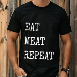 Lustiger Fleischfresser isst Fleisch wiederholt T-Shirt