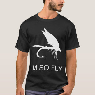 Lustiger Fliegenfischen Fisch Angeln Fischer Rute  T-Shirt